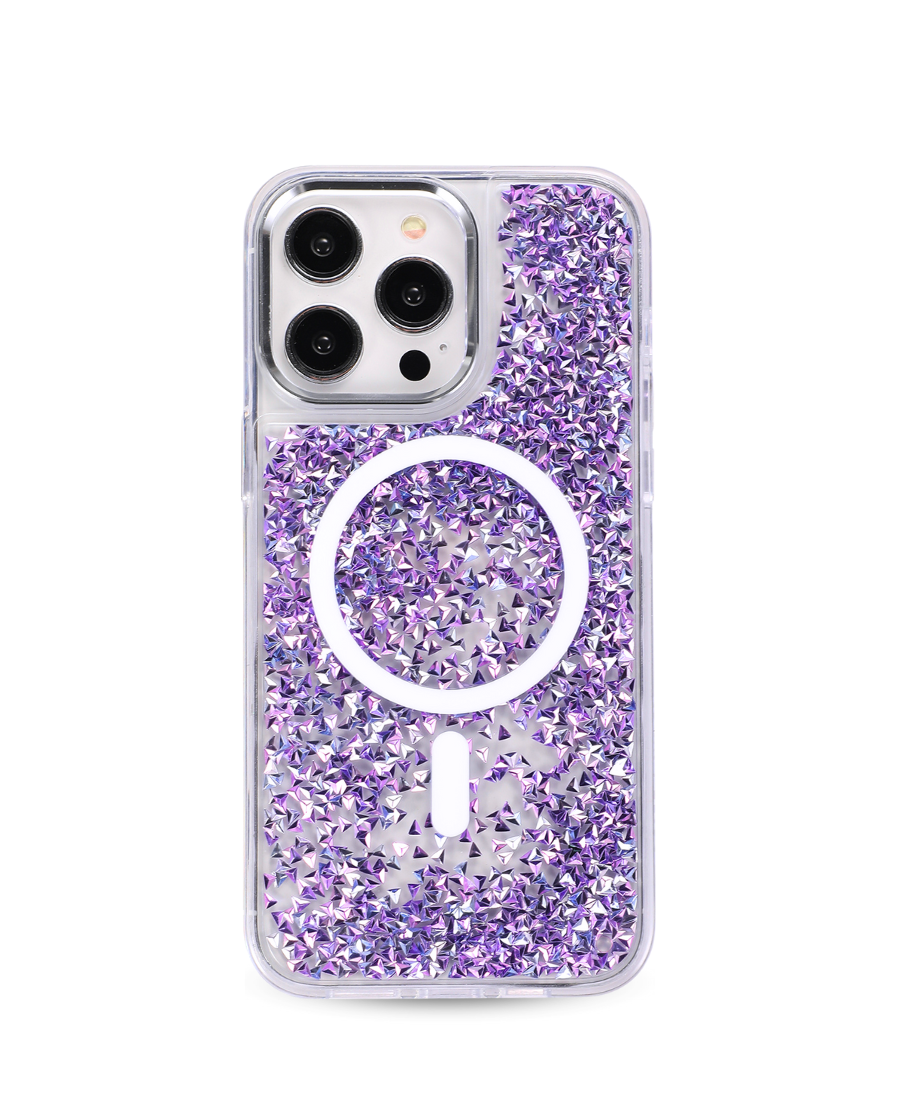 Purple Prism Glitter MagSafe Phone Case – luxylemon Purple Prism Glitter MagSafe Phone Case – luxylemon
