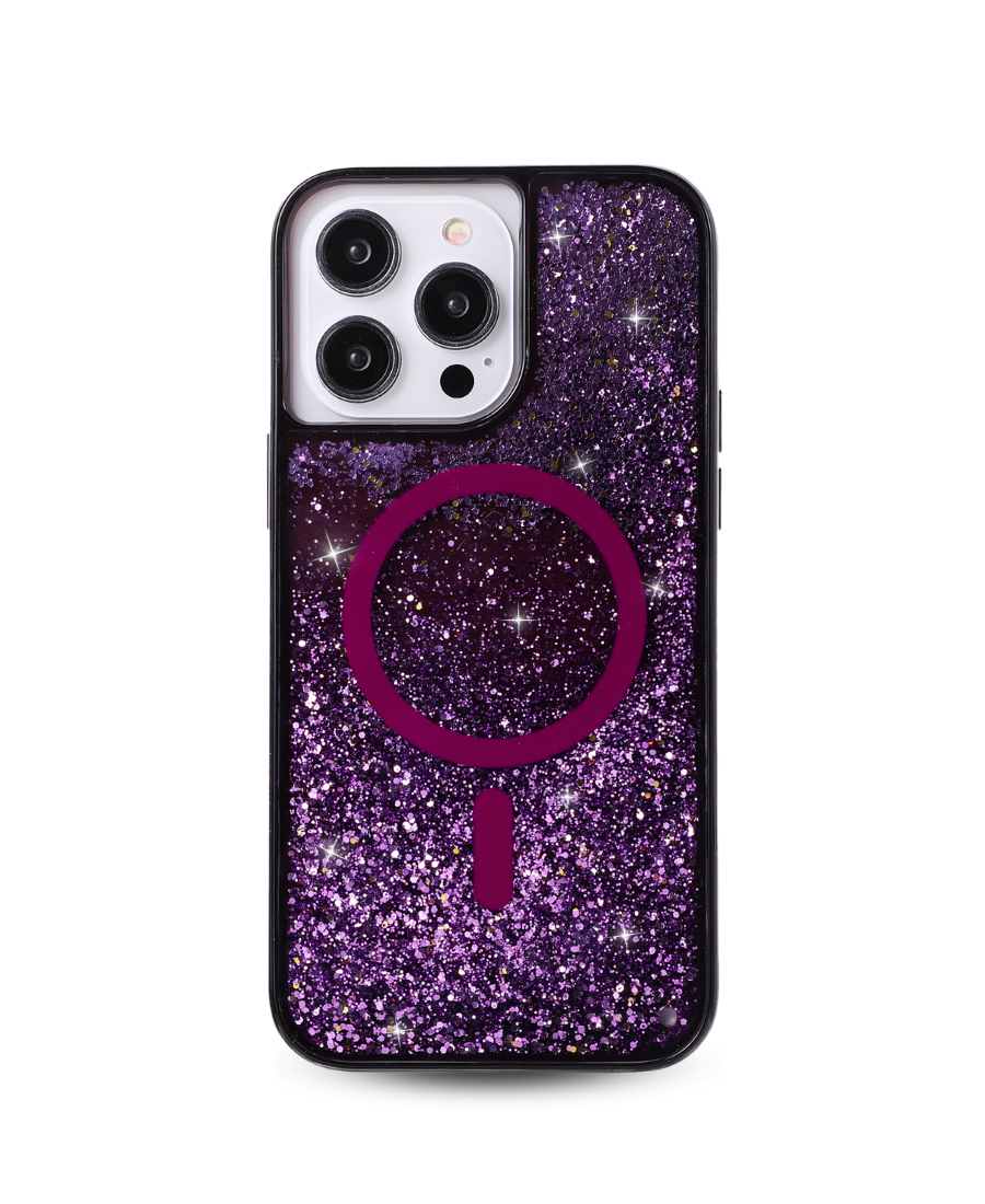 Purple Glitter MagSafe Phone Case – luxylemon