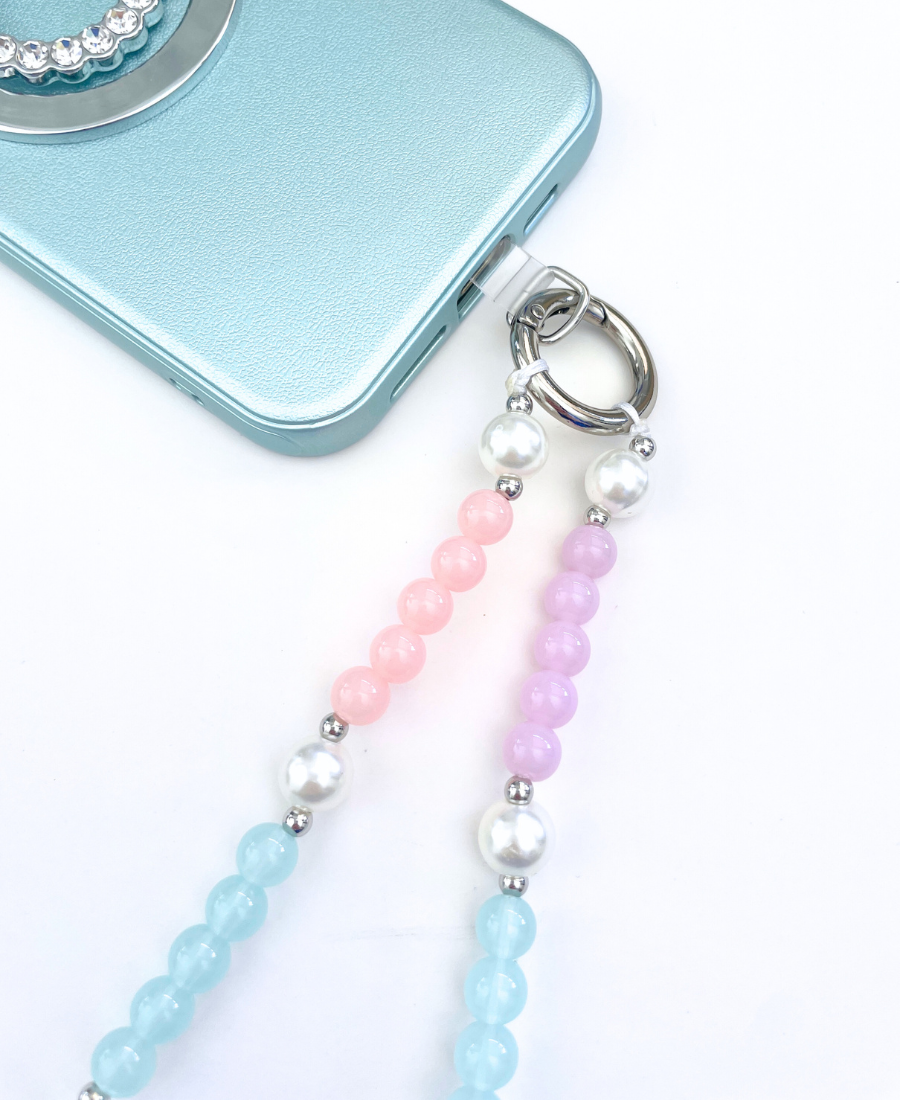 Pastel Bead Phone Bracelet
