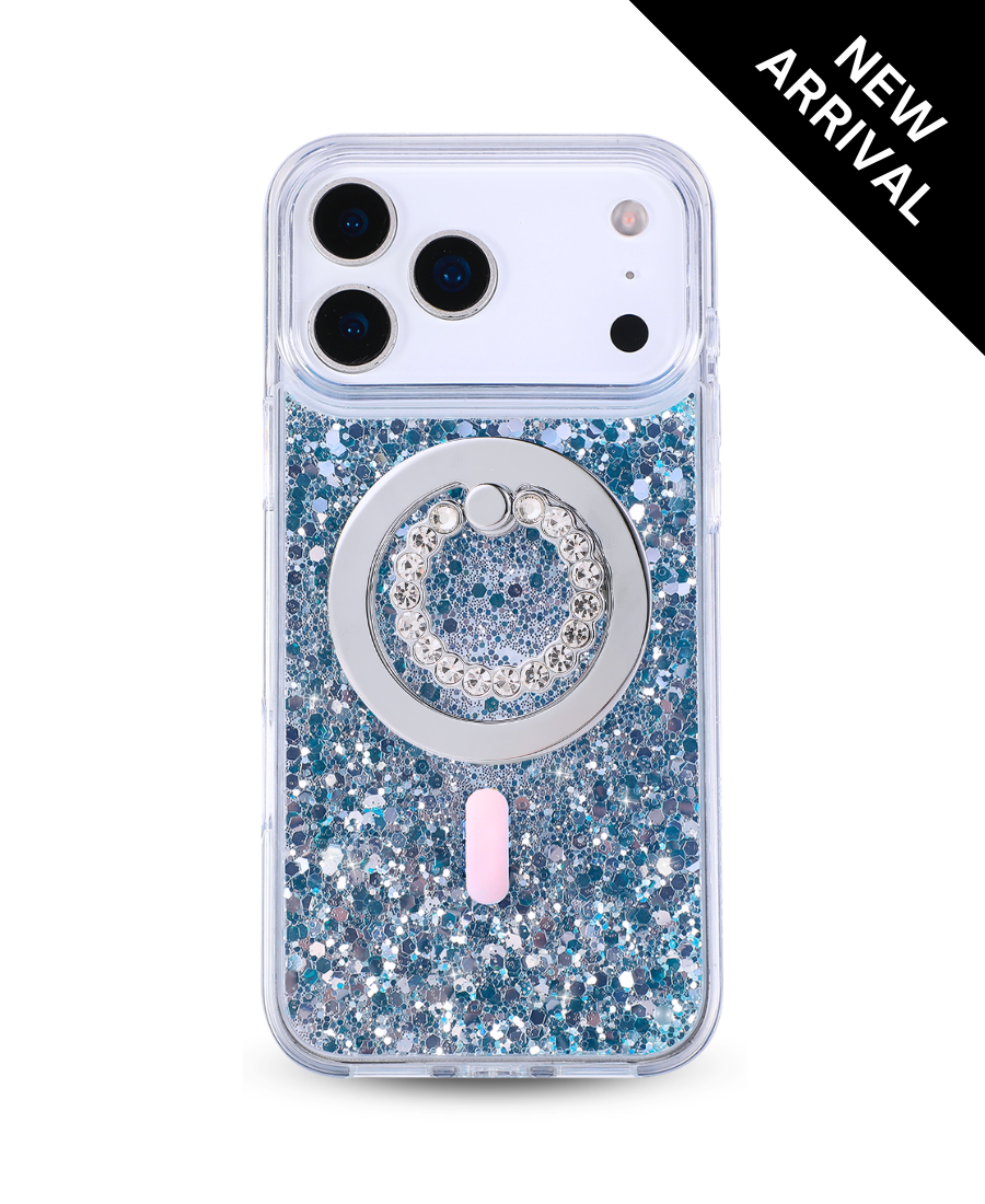 Blue Holo Glitter MagSafe Phone Case – luxylemon