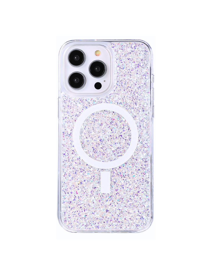 Silver Sparkle MagSafe Phone Case