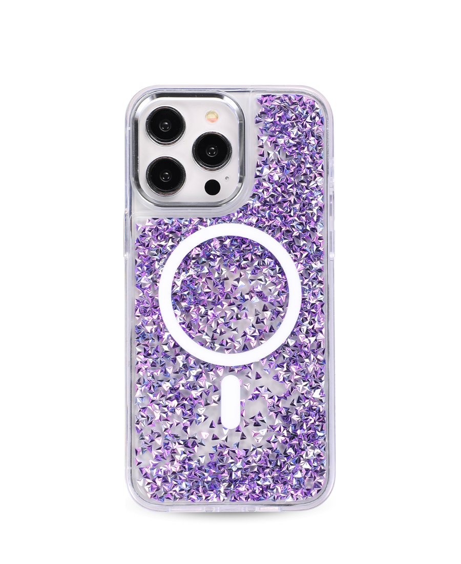 Purple Prism Glitter MagSafe Phone Case