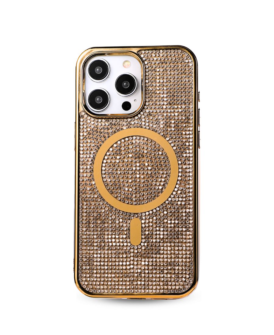 Gold Crystal Glam MagSafe Phone Case