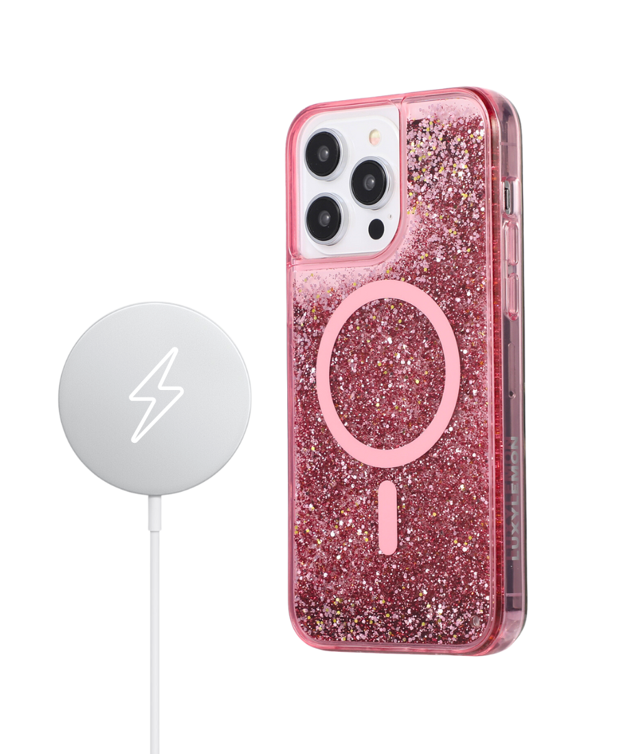 Pink Glitter MagSafe Phone Case