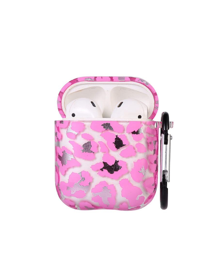 Hot Pink Leopard AirPods Case