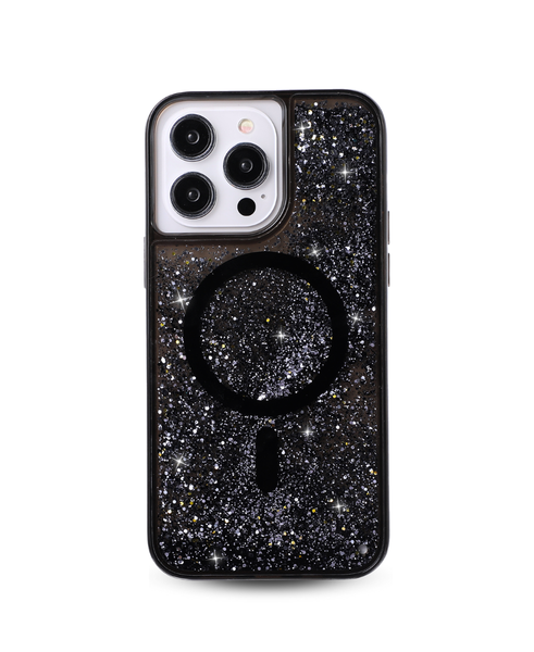 Black Glitter MagSafe Phone Case – luxylemon Black Glitter MagSafe Phone Case – luxylemon