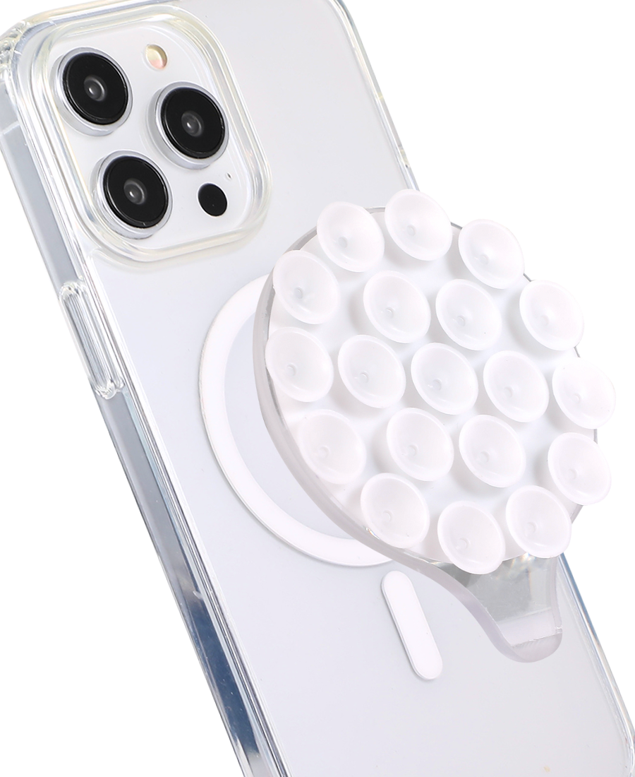 White Sticky MagSafe Suction Phone Mount