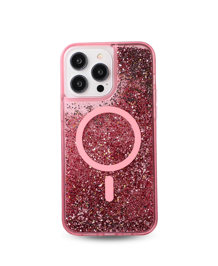 Pink Glitter MagSafe Phone Case
