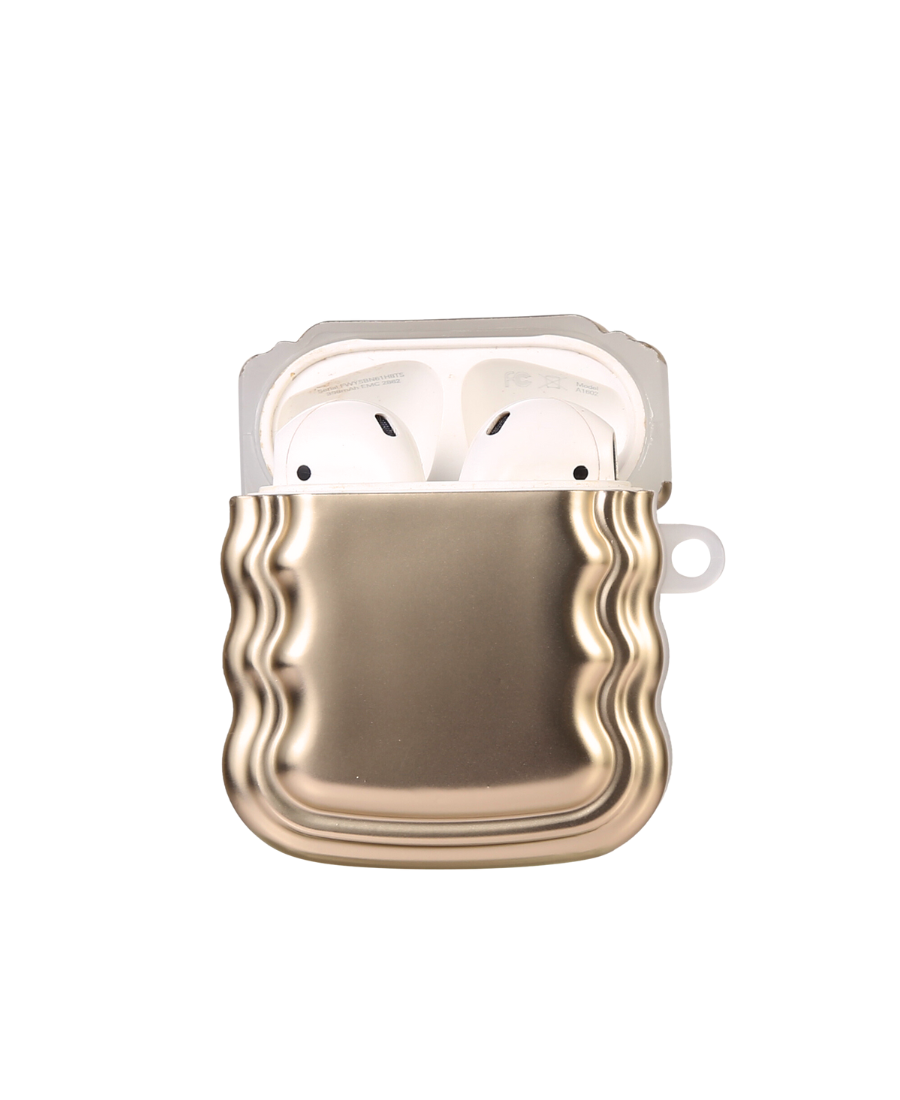 Gold Wavy Luxe AirPods Case