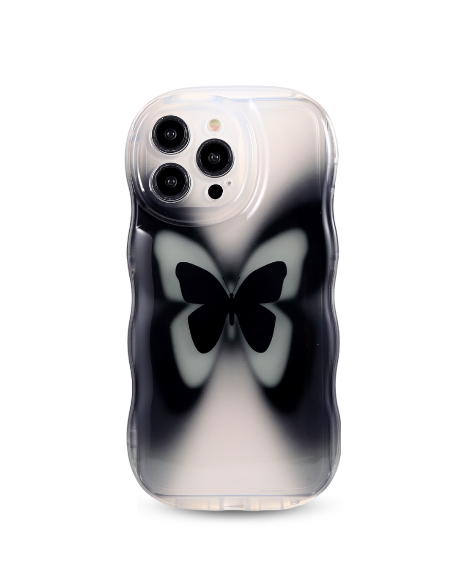 Black Butterfly Wavy Phone Case