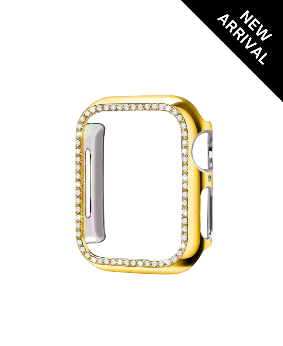Gold Diamond Watch Cover Case
