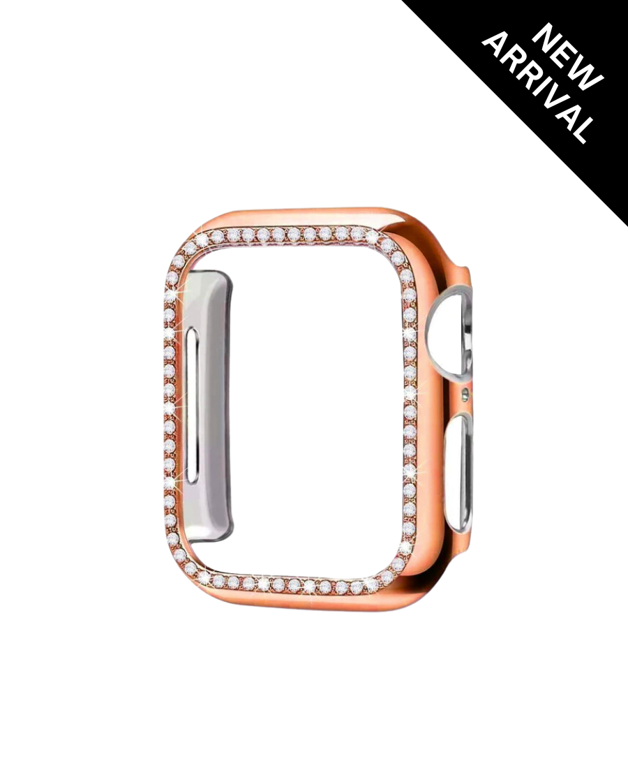 Rose Gold Diamond Watch Cover Case