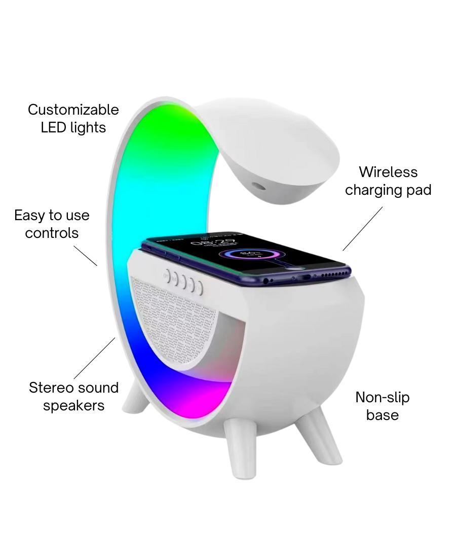 Bluetooth LED Wireless Charging Speaker, Audio, Portable Audio