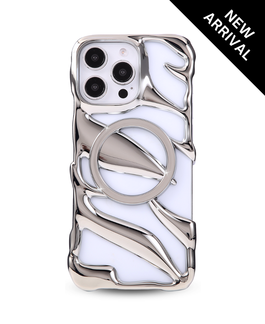Silver Ripple MagSafe Bumper Phone Case