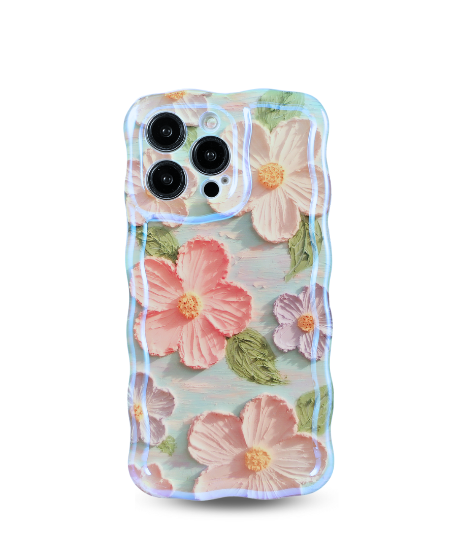 Pastel Floral Wavy Phone Case