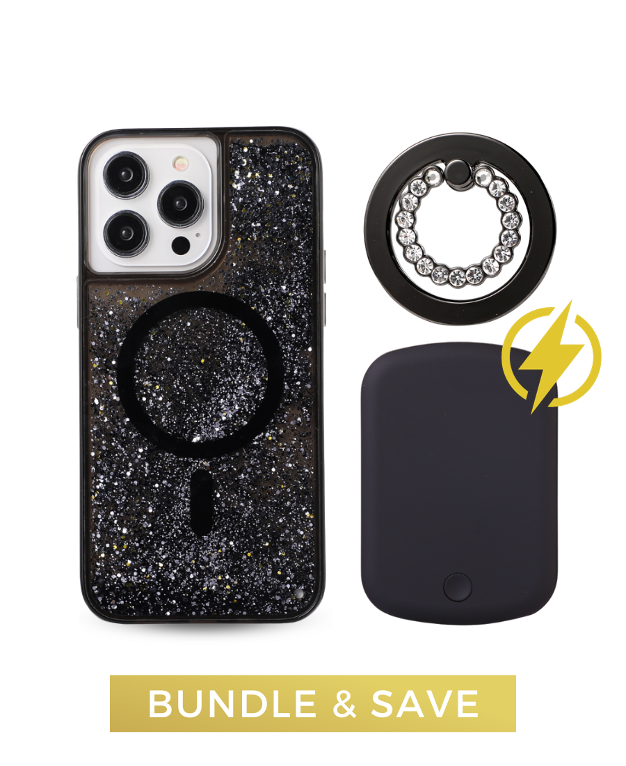 Ultimate Glitter MagSafe Set in Black