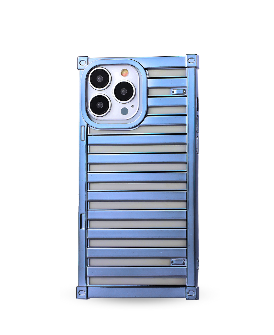 Blue Metallic Boxy Phone Case