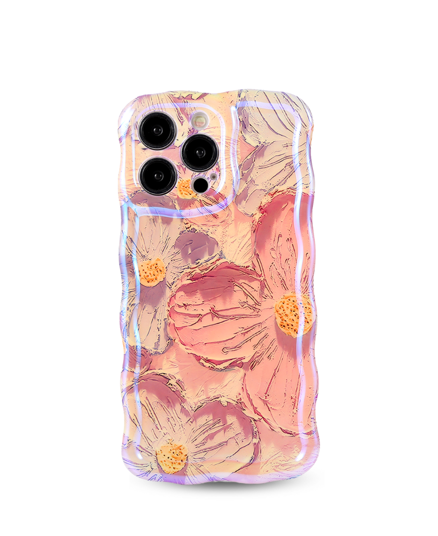 Pink Floral Wavy Phone Case