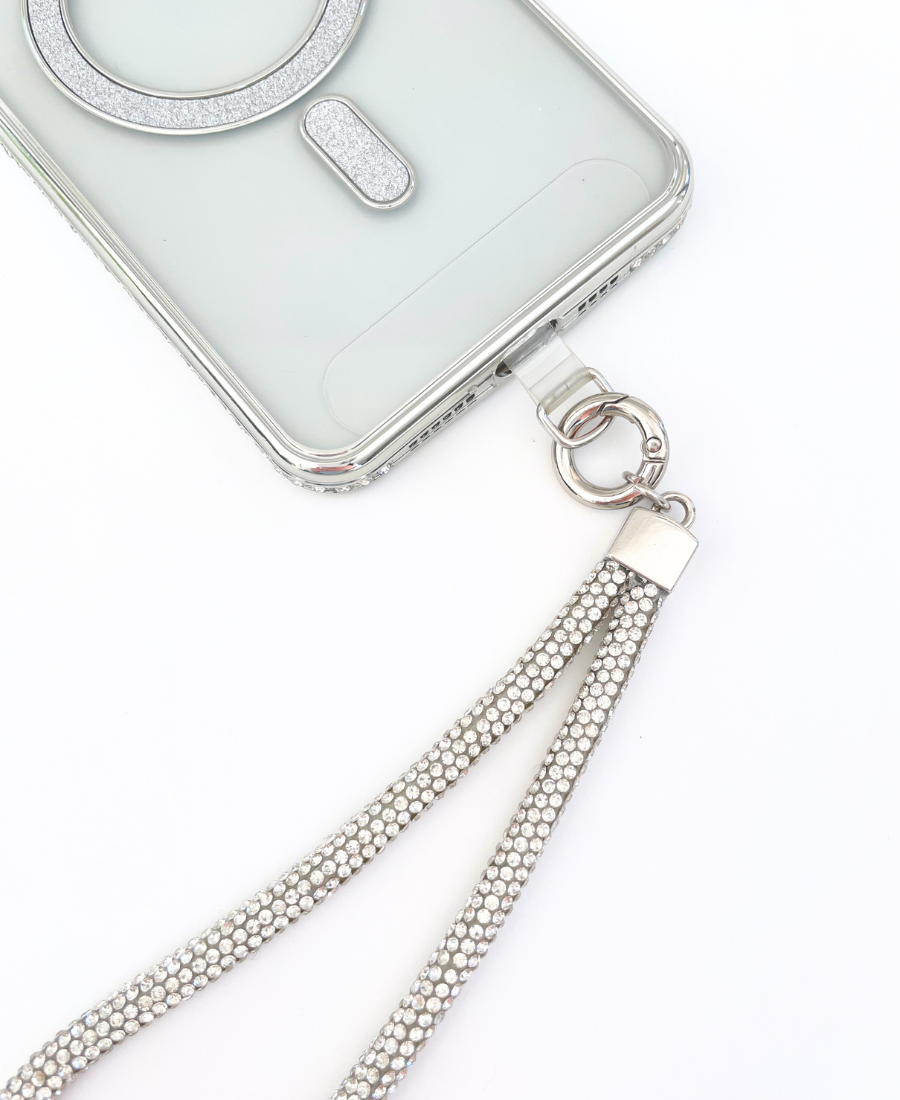 Silver Glam Phone Bracelet