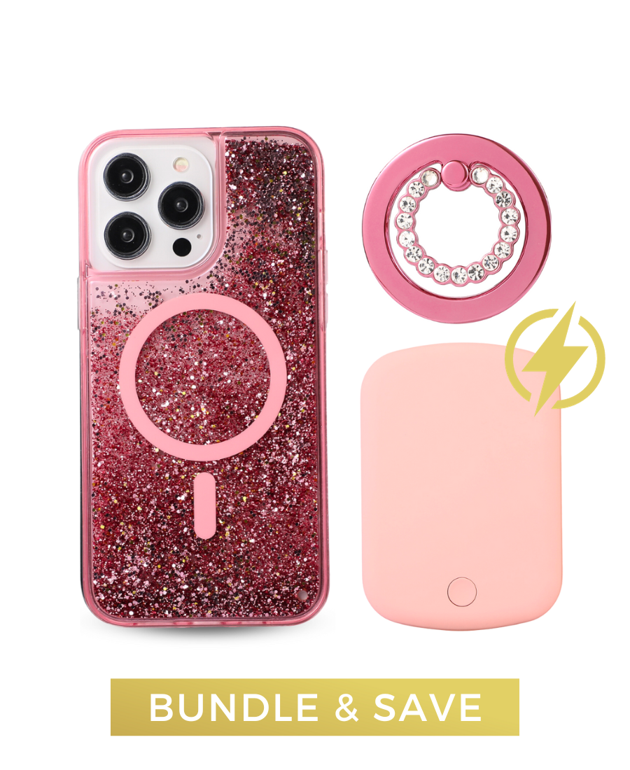 Ultimate Glitter MagSafe Set in Pink