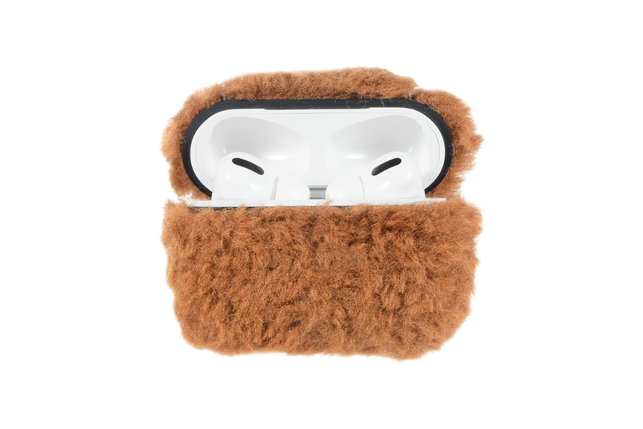 Tan Furry AirPod Holder