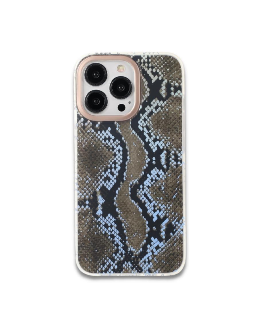 Black Snakeskin Holo Phone Case