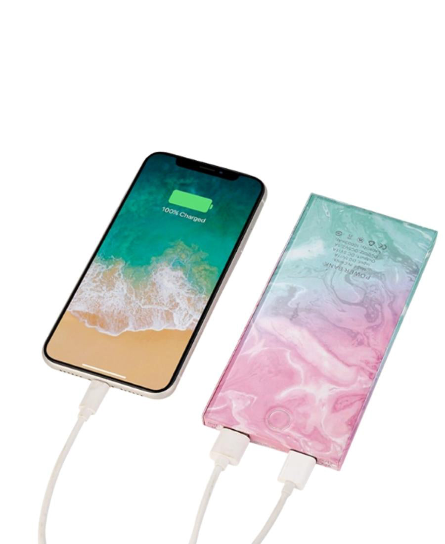 Cotton Candy Marble Power Bank Charger