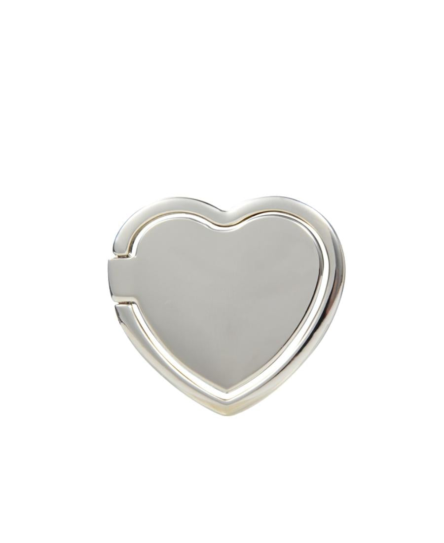 Shiny Silver Heart Ring Holder