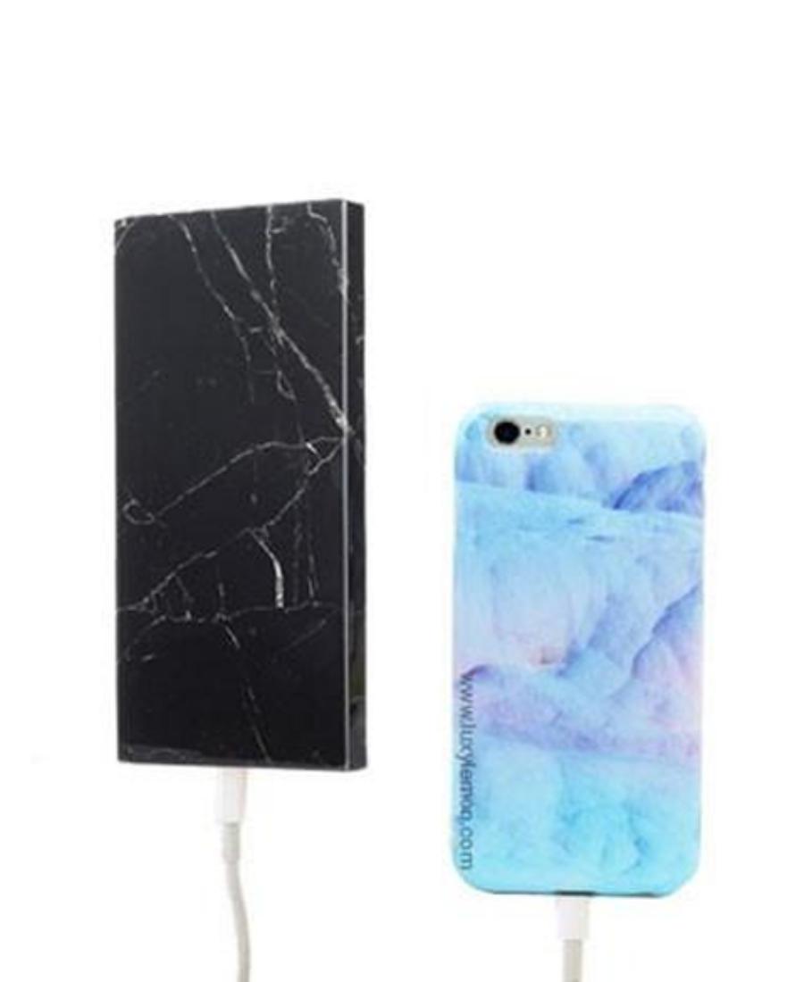 Black Marble Power Bank Charger