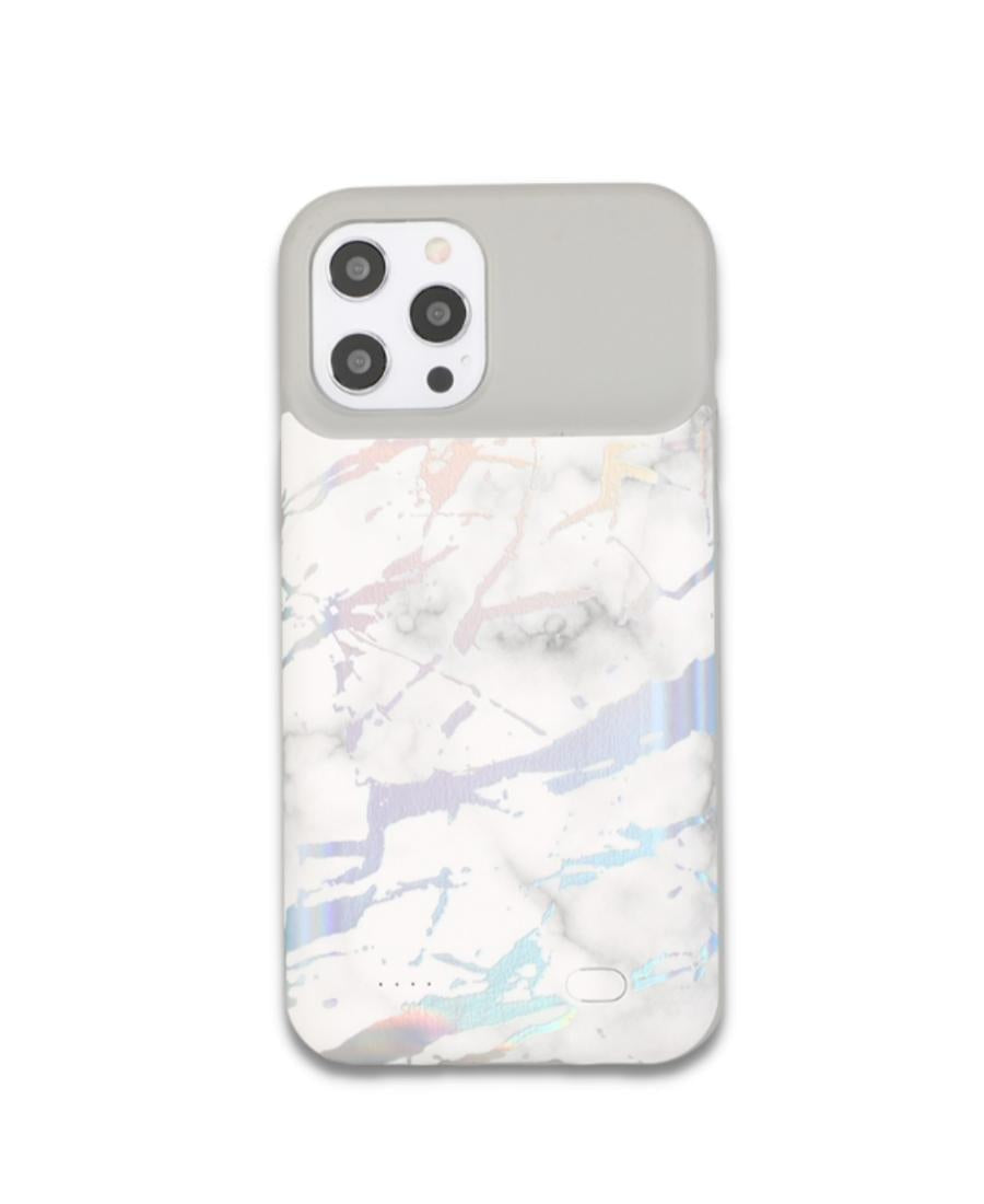 White Holo Marble Ultra Battery Case