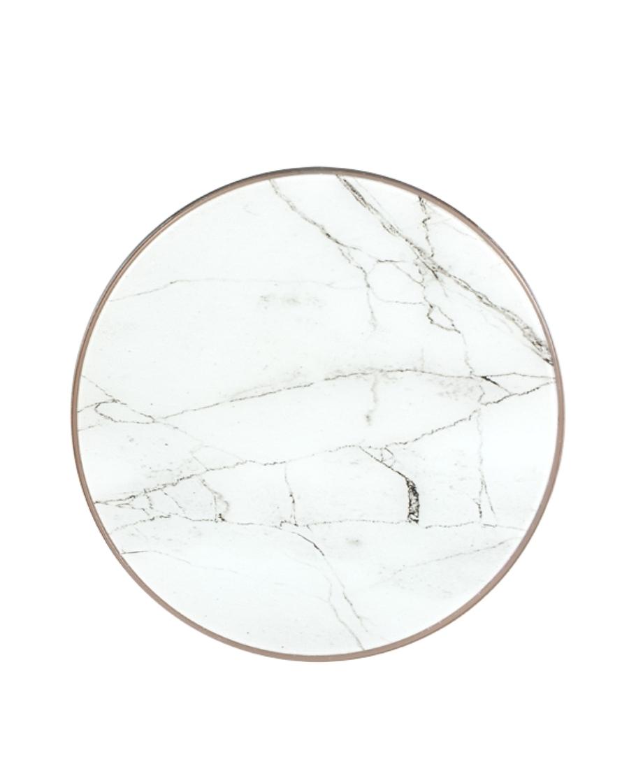 White Marble Wireless Charging Pad