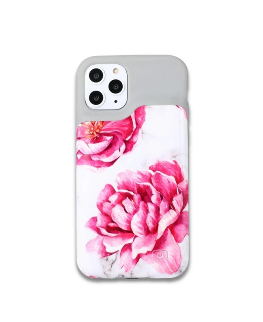 White Marble Floral Ultra Battery Case